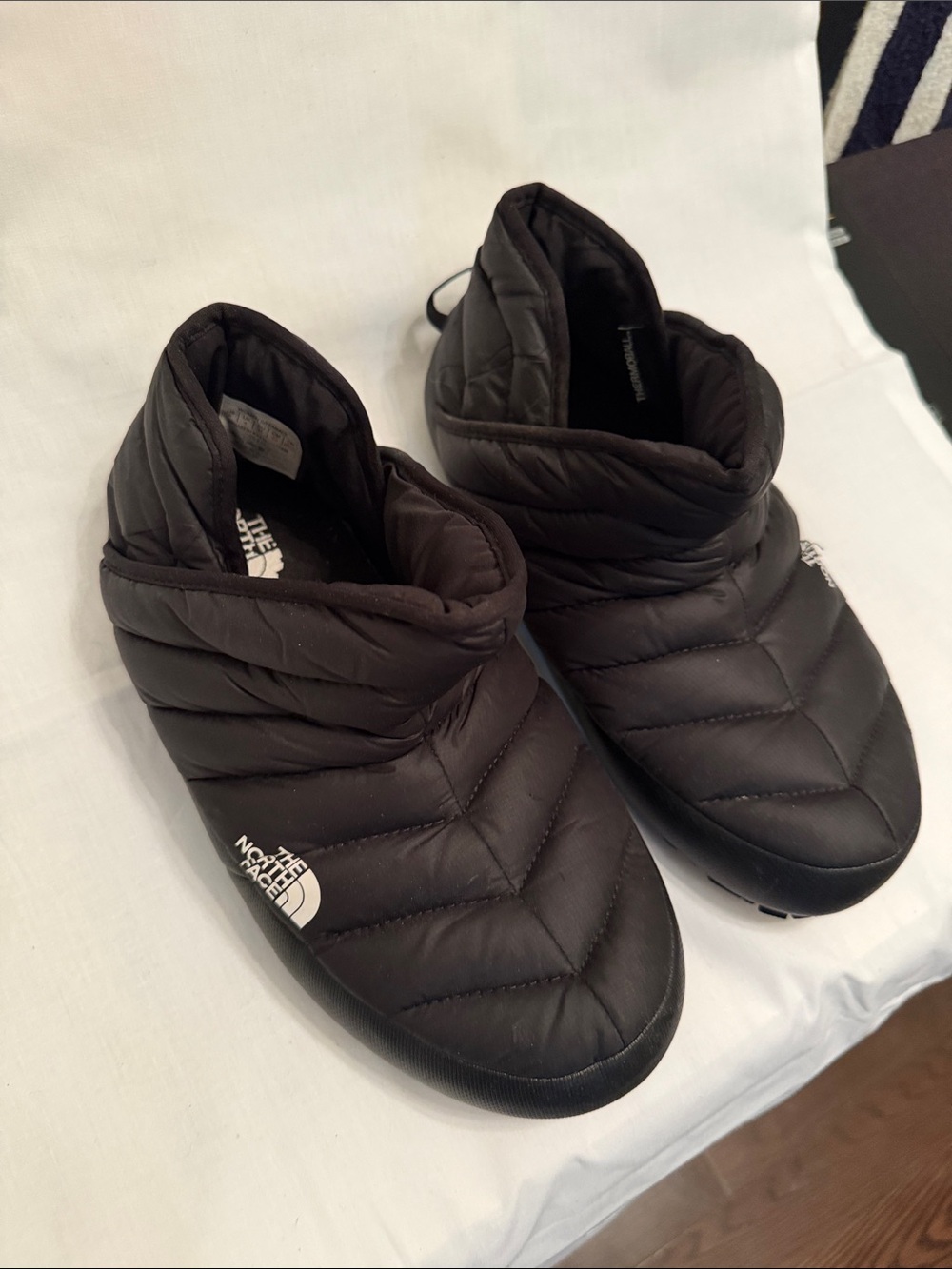 The North Face Men's Black Quilted Slip-On Cold Weather Shoes